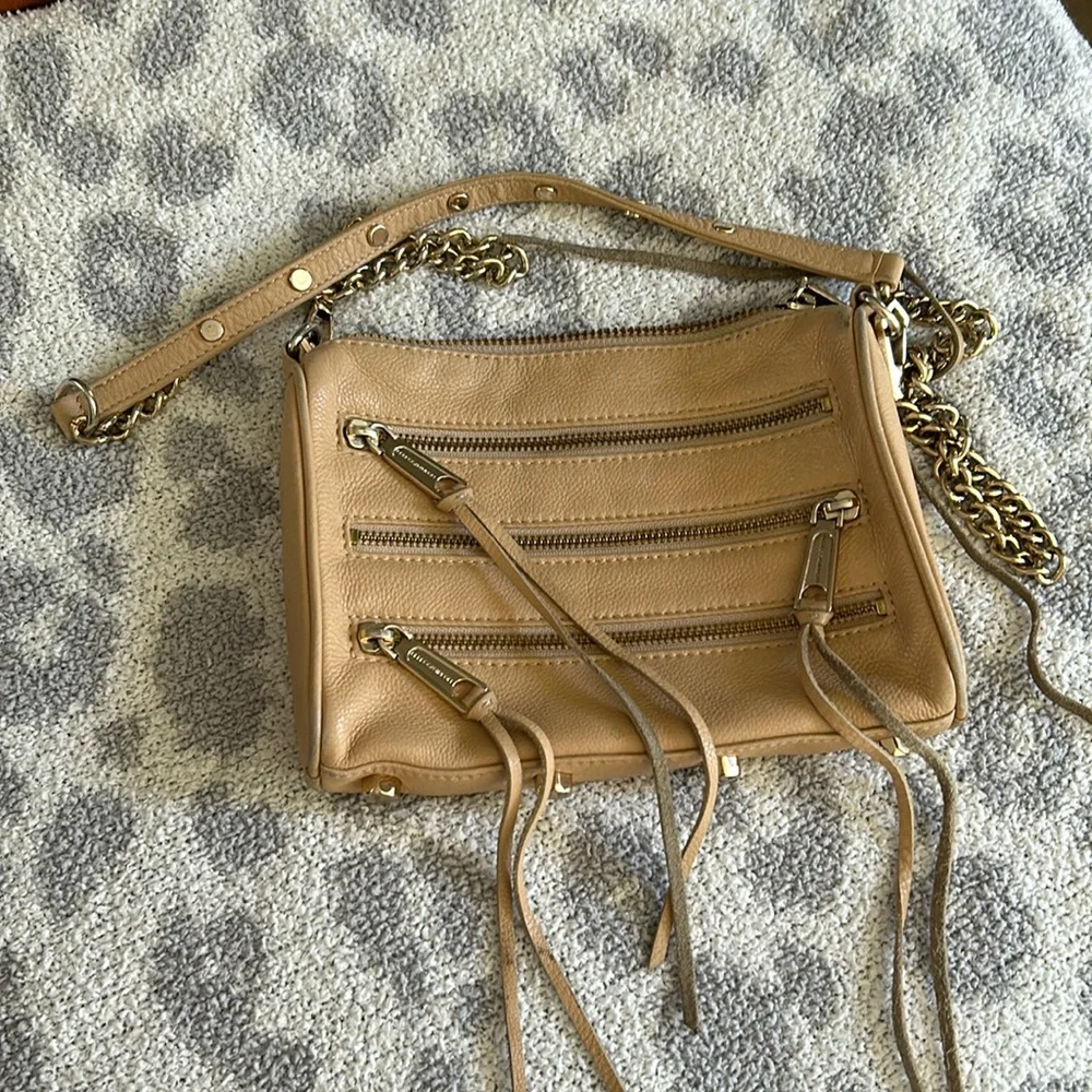 Rebecca Minkoff mini nude crossbody with chain strap - Picture 1 of 6